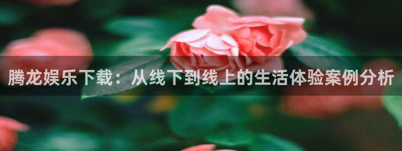 运达娱乐网页版登：腾龙娱乐下载：从线下到线上的生活体验案例分析