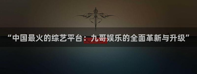 运达娱乐软件：“中国最火的综艺平台：九哥娱乐的全面革新与升级”